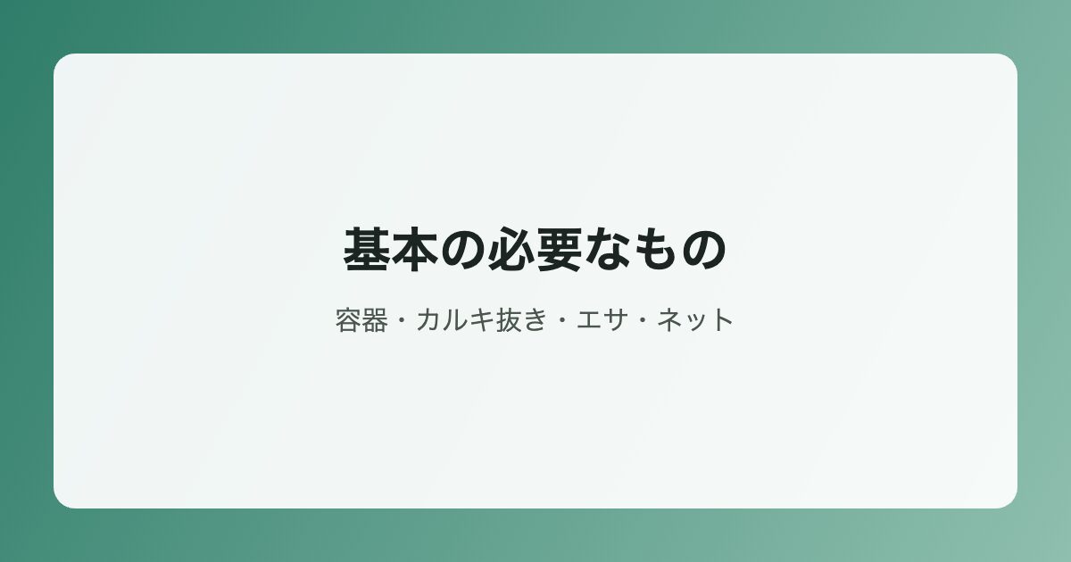 基本の必要なものイラスト